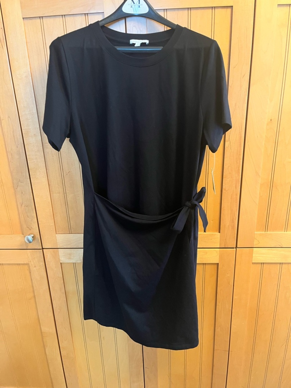 NWT Threads 4 Though Black Short-Sleeve Tie-Waist Midi Dress - Women